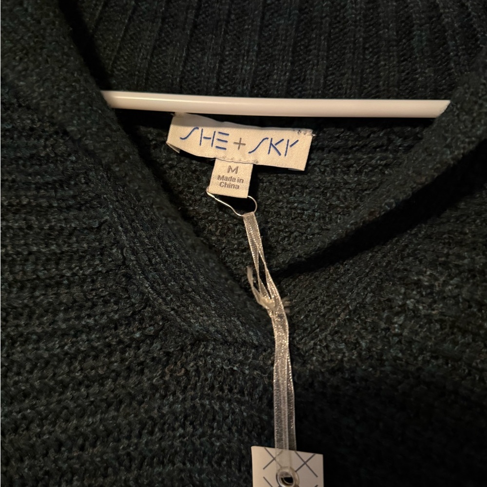 She + Sky Dark Green Sweater